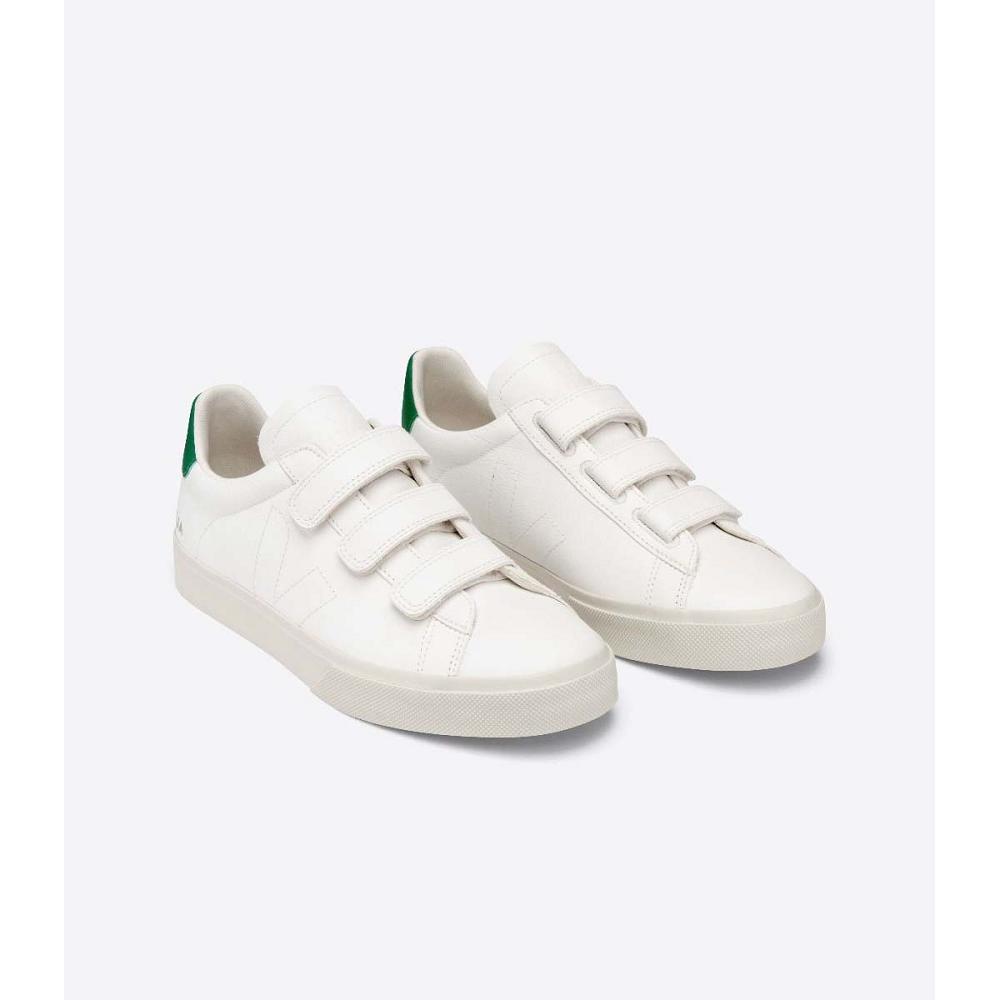 Men's Veja RECIFE CHROMEFREE Shoes White/Green | ZA 199CTV